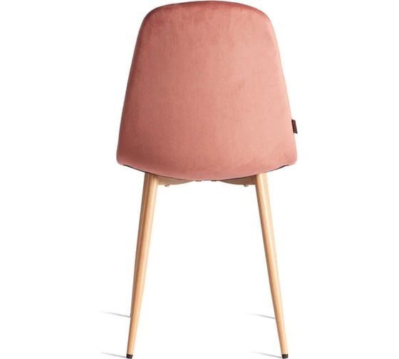 Стул Tetchair BREEZE mod. JSC-58, 1 шт в упаковке Велюр/металл, 44x53x86 см, Coral коралловый HLR44, натуральный 21558