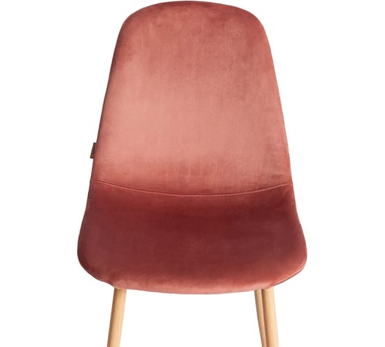 Стул Tetchair BREEZE mod. JSC-58, 1 шт в упаковке Велюр/металл, 44x53x86 см, Coral коралловый HLR44, натуральный 21558