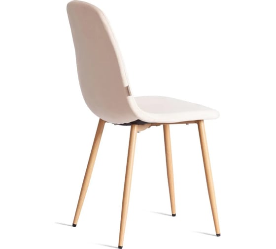 Стул Tetchair BREEZE mod. JSC-58, 1 шт в упаковке Велюр/металл, 44x53x86 см, Creamy кремовый HLR 5, натуральный 21559