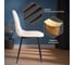 Стул Tetchair 4 шт BREEZE mod. JSC-58 Велюр/металл, 44x53x86 см, creamy кремовый HLR 5, черный 21133 4