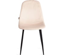 Стул Tetchair BREEZE mod. JSC-58, 1 шт в упаковке Велюр/металл, 44x53x86 см, creamy кремовый HLR 5, черный 21560