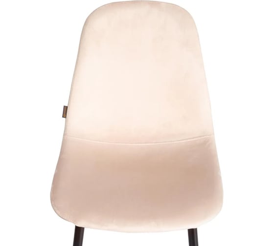 Стул Tetchair BREEZE mod. JSC-58, 1 шт в упаковке Велюр/металл, 44x53x86 см, creamy кремовый HLR 5, черный 21560