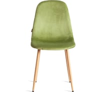 Стул Tetchair BREEZE mod. JSC-58, 1 шт в упаковке Велюр/металл, 44x53x86 см, Green зеленый HLR54, натуральный 21563