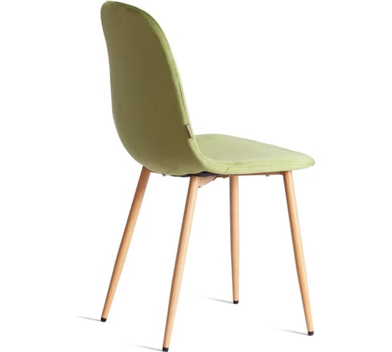 Стул Tetchair BREEZE mod. JSC-58, 1 шт в упаковке Велюр/металл, 44x53x86 см, Green зеленый HLR54, натуральный 21563