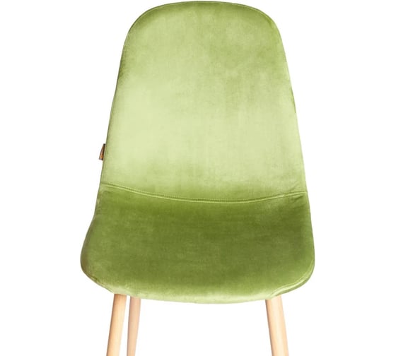 Стул Tetchair BREEZE mod. JSC-58, 1 шт в упаковке Велюр/металл, 44x53x86 см, Green зеленый HLR54, натуральный 21563