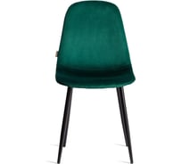 Стул Tetchair BREEZE mod. JSC-58, 1 шт в упаковке Велюр/металл, 44x53x86 см, Green зеленый HLR56, черный 21564