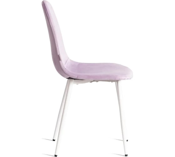 Стул Tetchair 4 шт BREEZE mod. JSC-58 Велюр/металл, 44x53x86 см, Lavender лавандовый HLR26, белый 21208
