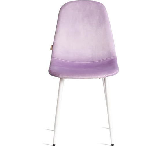 Стул Tetchair BREEZE mod. JSC-58, 1 шт в упаковке Велюр/металл, 44x53x86 см, Lavender лавандовый HLR26, белый 21566