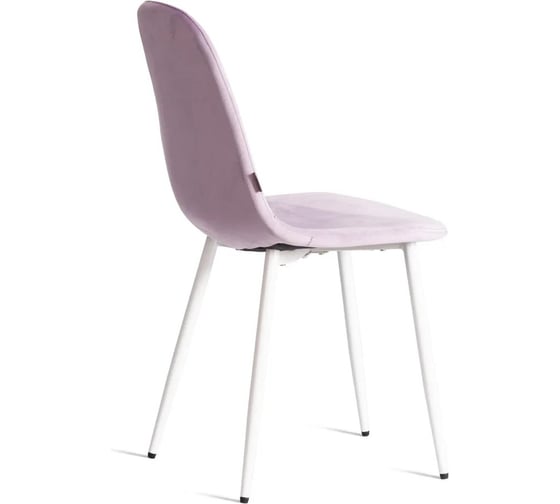 Стул Tetchair BREEZE mod. JSC-58, 1 шт в упаковке Велюр/металл, 44x53x86 см, Lavender лавандовый HLR26, белый 21566