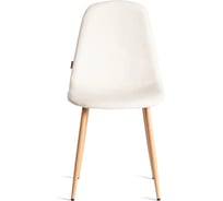 Стул Tetchair BREEZE mod. JSC-58, 1 шт в упаковке Велюр/металл, 44x53x86 см, Light beige светло-бежевый HLR1, натуральный 21567