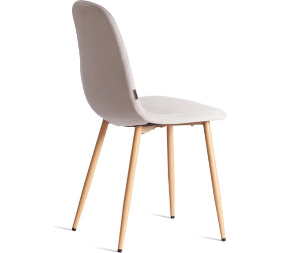 Стул Tetchair BREEZE mod. JSC-58, 1 шт в упаковке Велюр/металл, 44x53x86 см, Light grey светло-серый HLR14, натуральный 21569