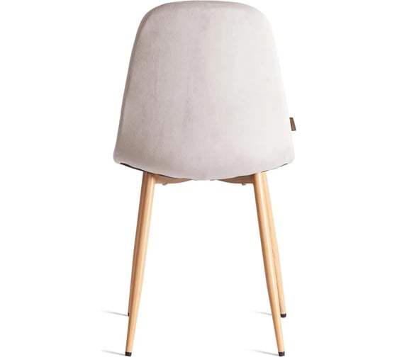 Стул Tetchair BREEZE mod. JSC-58, 1 шт в упаковке Велюр/металл, 44x53x86 см, Light grey светло-серый HLR14, натуральный 21569