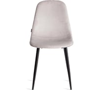 Стул Tetchair BREEZE mod. JSC-58, 1 шт в упаковке Велюр/металл, 44x53x86 см, Light grey светло-серый HLR14, черный 21570