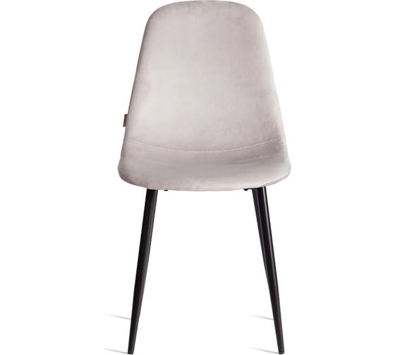 Стул Tetchair BREEZE mod. JSC-58, 1 шт в упаковке Велюр/металл, 44x53x86 см, Light grey светло-серый HLR14, черный 21570