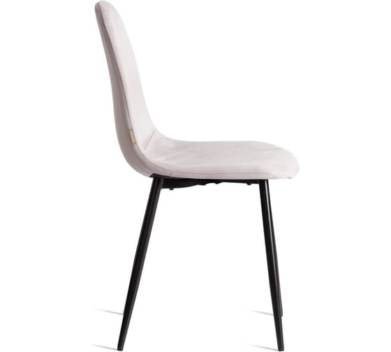 Стул Tetchair BREEZE mod. JSC-58, 1 шт в упаковке Велюр/металл, 44x53x86 см, Light grey светло-серый HLR14, черный 21570