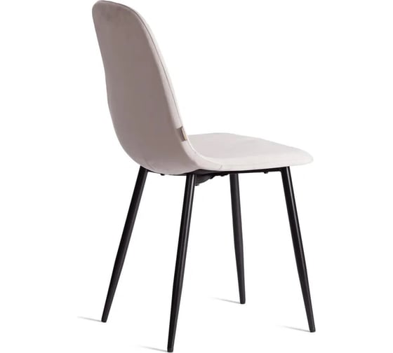 Стул Tetchair BREEZE mod. JSC-58, 1 шт в упаковке Велюр/металл, 44x53x86 см, Light grey светло-серый HLR14, черный 21570