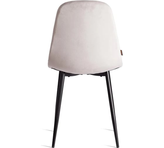 Стул Tetchair BREEZE mod. JSC-58, 1 шт в упаковке Велюр/металл, 44x53x86 см, Light grey светло-серый HLR14, черный 21570