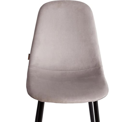 Стул Tetchair BREEZE mod. JSC-58, 1 шт в упаковке Велюр/металл, 44x53x86 см, Light grey светло-серый HLR14, черный 21570
