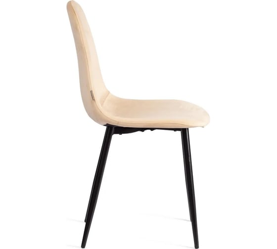 Стул Tetchair BREEZE mod. JSC-58, 1 шт в упаковке Велюр/металл, 44x53x86 см, sandy песочный HLR6, черный 21571