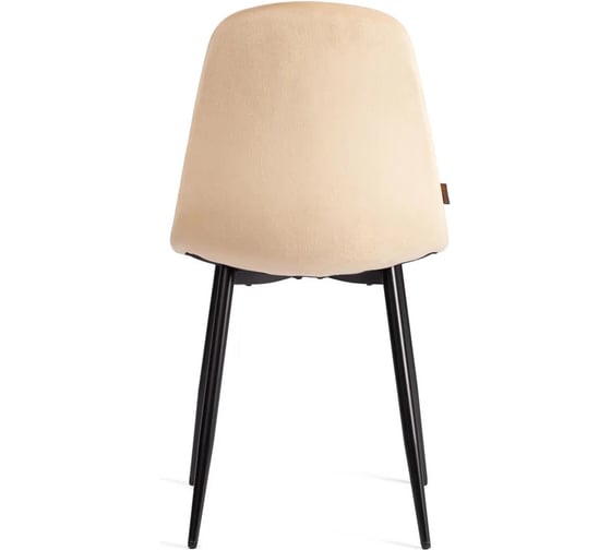 Стул Tetchair BREEZE mod. JSC-58, 1 шт в упаковке Велюр/металл, 44x53x86 см, sandy песочный HLR6, черный 21571