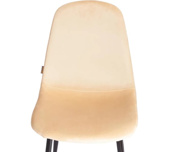 Стул Tetchair BREEZE mod. JSC-58, 1 шт в упаковке Велюр/металл, 44x53x86 см, sandy песочный HLR6, черный 21571
