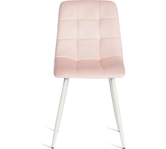 Стул Tetchair 4 шт CHILLY mod. 7094-1 вельвет/металл, 44,5x52,5x86 см, pink розовый HLR39, белый 20416