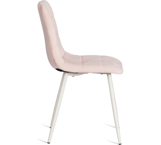 Стул Tetchair 4 шт CHILLY mod. 7094-1 вельвет/металл, 44,5x52,5x86 см, pink розовый HLR39, белый 20416
