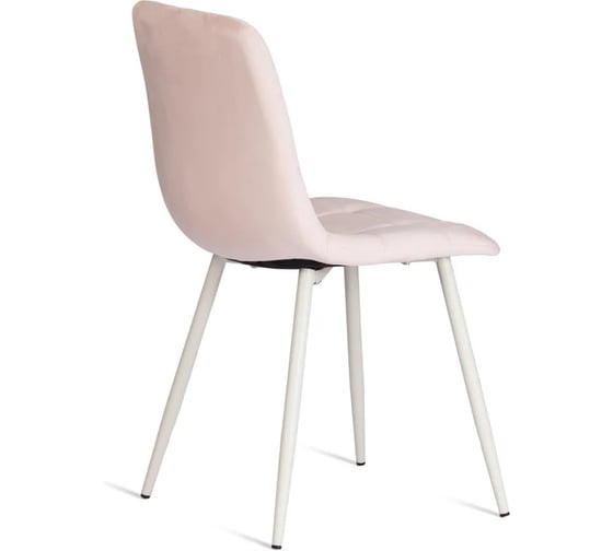 Стул Tetchair 4 шт CHILLY mod. 7094-1 вельвет/металл, 44,5x52,5x86 см, pink розовый HLR39, белый 20416