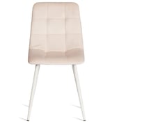 Стул Tetchair CHILLY mod. 7094-1, 1 шт в упаковке вельвет/металл, 44,5x52,5x86 см, beige бежевый HLR2, белый 21420