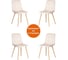 Стул Tetchair 4 шт CHILLY mod. 7094-1 вельвет/металл, 44,5x52,5x86 см, beige бежевый HLR2, натуральный 20420 2