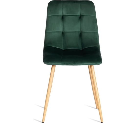 Стул Tetchair 4 шт CHILLY mod. 7094-1 вельвет/металл, 44,5x52,5x86 см, dark green темно-зеленый HLR57, натуральный 20422