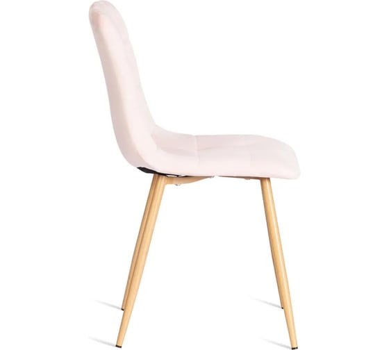 Стул Tetchair 4 шт CHILLY mod. 7094-1 вельвет/металл, 44,5x52,5x86 см, pink розовый HLR39, натуральный 20421