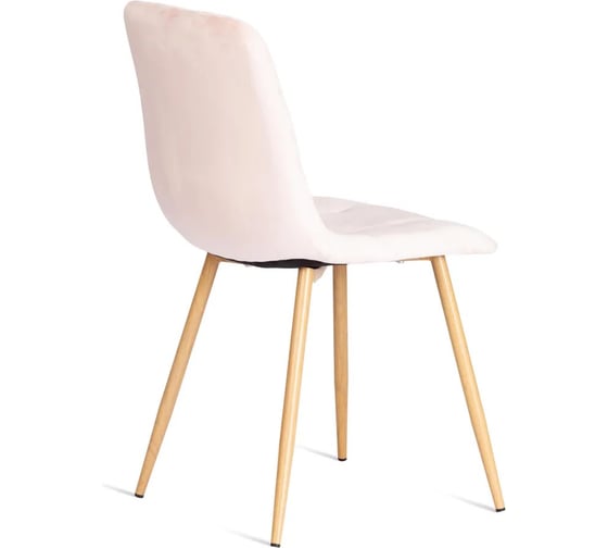 Стул Tetchair 4 шт CHILLY mod. 7094-1 вельвет/металл, 44,5x52,5x86 см, pink розовый HLR39, натуральный 20421