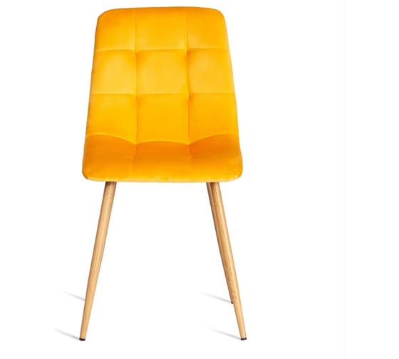 Стул Tetchair 4 шт CHILLY mod. 7094-1 вельвет/металл, 44,5x52,5x86 см, yellow желтый HLR41, натуральный 20419