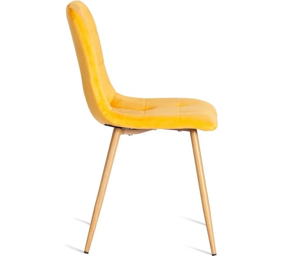 Стул Tetchair 4 шт CHILLY mod. 7094-1 вельвет/металл, 44,5x52,5x86 см, yellow желтый HLR41, натуральный 20419