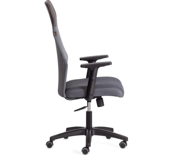Кресло Tetchair PRACTIC PLT ткань/кожзам, серый/металлик, TW-12/W-12/36 21416