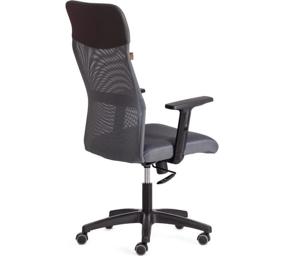 Кресло Tetchair PRACTIC PLT ткань/кожзам, серый/металлик, TW-12/W-12/36 21416