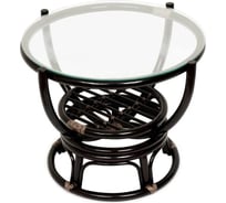 Столик журнальный Tetchair со стеклом BENOA 5005 Antique brown античный черно-коричневый 2633