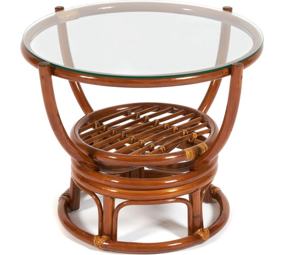 Столик журнальный Tetchair со стеклом BENOA 5005 Pecan коричневый 10886 1
