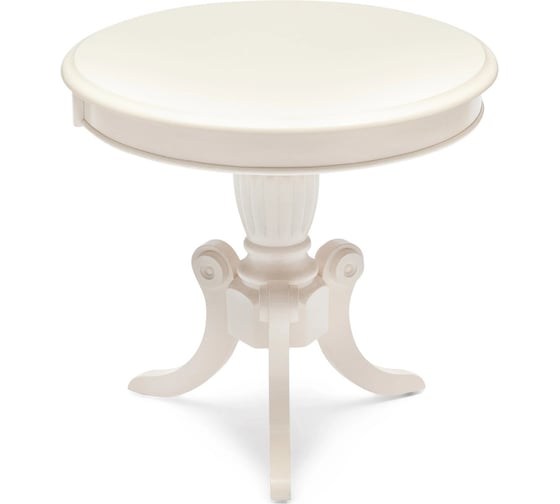 Стол Tetchair MEEN MO-ET дерево гевея/мдф, 59x59x55 см, ivory white слоновая кость 2-5 12488