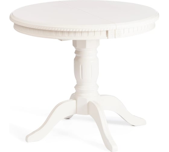 Стол Tetchair STEFANO круглый бук, мдф, D90+30x77 см, Ivory white 20577
