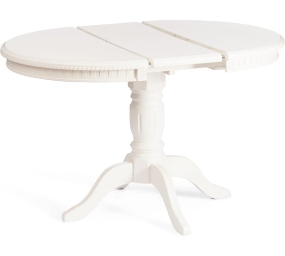 Стол Tetchair STEFANO круглый бук, мдф, D90+30x77 см, Ivory white 20577