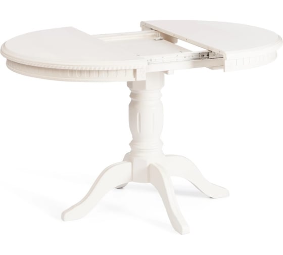 Стол Tetchair STEFANO круглый бук, мдф, D90+30x77 см, Ivory white 20577