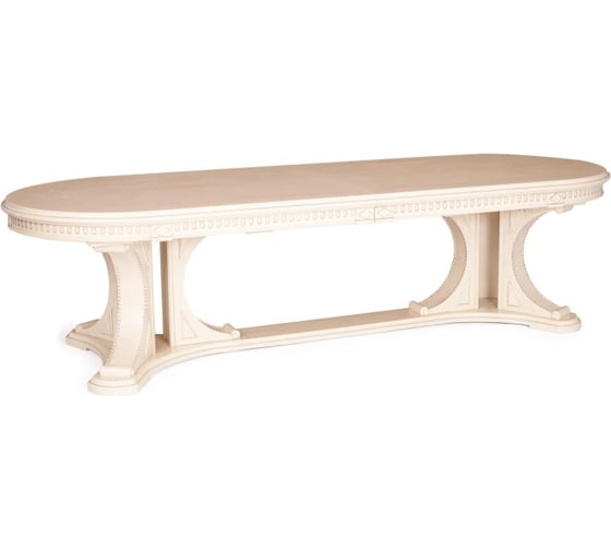 Стол Tetchair VERSAL овальный бук, мдф, 300 350/400 х 110x78 см, бежевый патина 20068