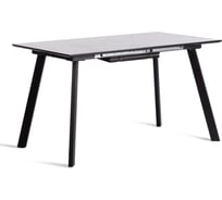 Стол обеденный Tetchair DARWIN МДФ HPL 0,6 мм/металл, 85x130-170x75 см, жемчужный перито/черный 20663