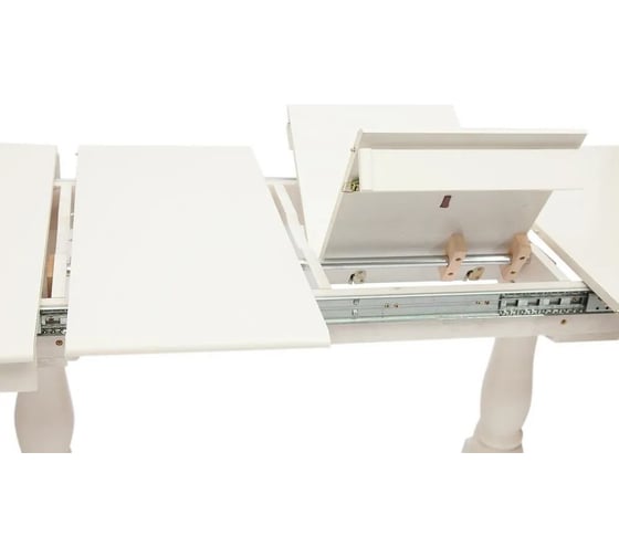 Стол раскладной Tetchair Siena SA-T6EX2L дерево гевея/мдф, 150+35+35x80x75 см, ivory white слоновая кость 2-5 12490