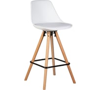 Стул полубарный DOBRIN RONNI (цвет сиденья белый (ZL-W-02), цвет основания светлый бук) LMZL-PP759A-1_LB-MTR_EL-ZL-W-02