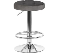 Табурет барный DOBRIN BRUNO (цвет сиденья серый велюр (MJ9-75), цвет основания хром) LM-5008_CH-M_V-MJ9-75