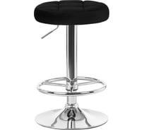 Табурет барный DOBRIN BRUNO (цвет сиденья черный велюр (MJ9-101), цвет основания хром)  LM-5008_CH-M_V-MJ9-101