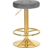 Табурет барный DOBRIN BRUNO GOLD (цвет сиденья серый велюр (MJ9-75), цвет основания золото) LM-5008_G-M_V-MJ9-75